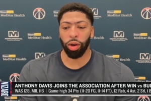 【完整版】戴维斯：目标是打满82场 过去9个月一直在为今天做准备